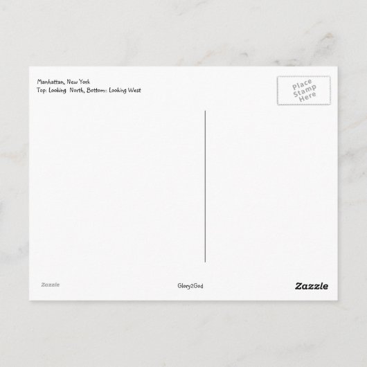 Manhattan Skyline, New York Postkarte (Rückseite)