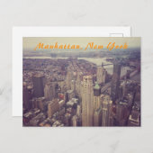 Manhattan Skyline Postkarte (Vorne/Hinten)