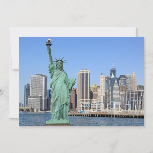 Manhattan Skyline und Die Freiheitsstatue (Vorderseite)