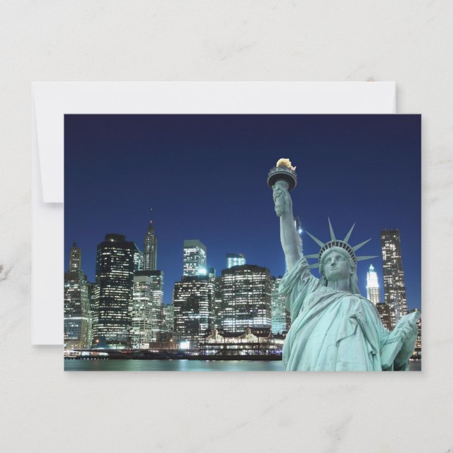 Manhattan Skyline und Die Freiheitsstatue (Vorderseite)