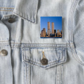 Manhattan Skyline und Hudson River, New York, 2 Button (Beispiel)