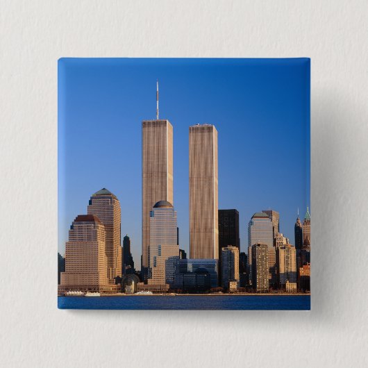 Manhattan Skyline und Hudson River, New York, 2 Button (Vorderseite)