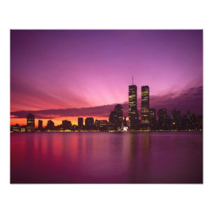 Manhattan-Skyline und Hudson River, New York, Fotodruck