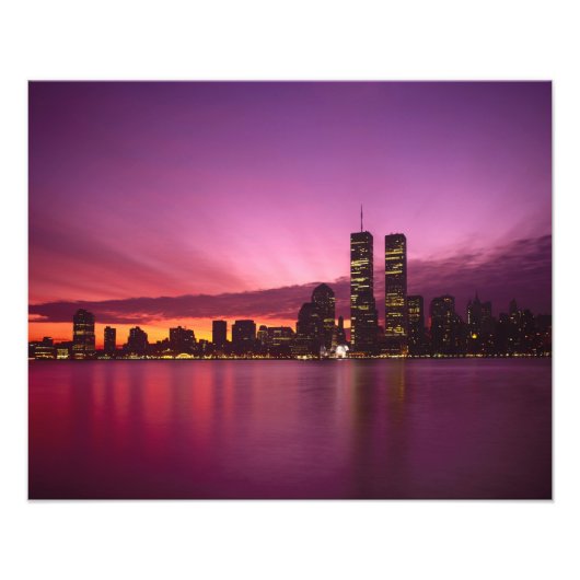Manhattan Skyline und Hudson River, New York, Fotodruck (Vorne)
