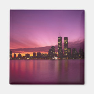 Manhattan Skyline und Hudson River, New York, Magnet