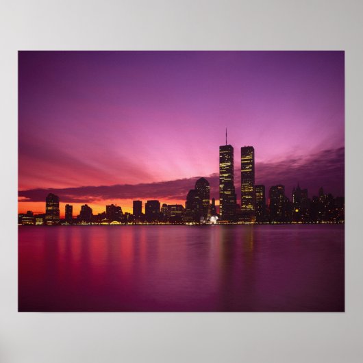 Manhattan Skyline und Hudson River, New York, Poster (Vorne)