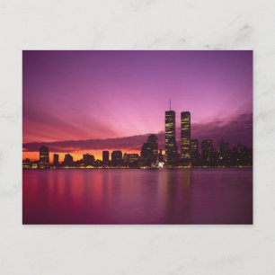 Manhattan Skyline und Hudson River, New York, Postkarte