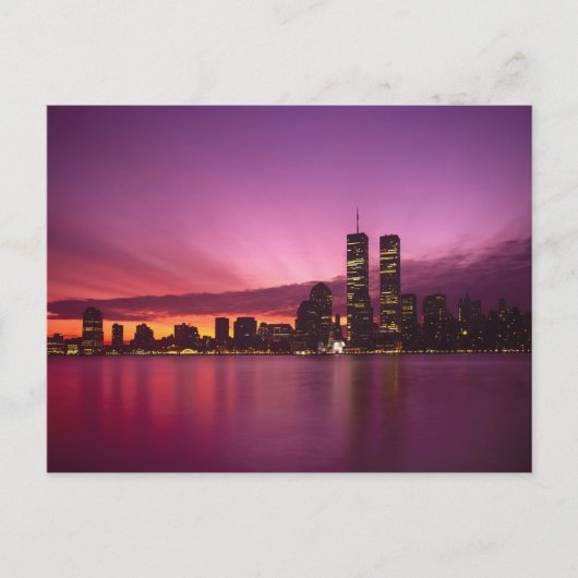 Manhattan Skyline und Hudson River, New York, Postkarte (Vorderseite)