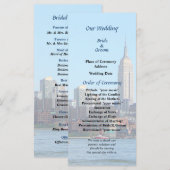 Manhattan Skyline vom Hoboken Wedding Program Programm (Vorne/Hinten)