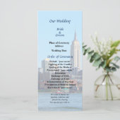 Manhattan Skyline vom Hoboken Wedding Program Programm (Stehend Vorderseite)