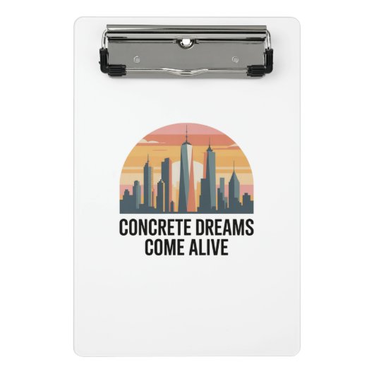 Manhattan State of Mind New York Mini Klemmbrett (Vorderseite)