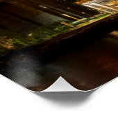 Manhattan und Brooklyn Bridge bei Dämmerung Poster (Ecke)