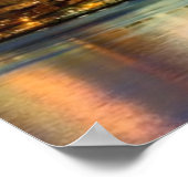 Manhattan und Brooklyn Bridge bei Dämmerung Poster (Ecke)