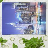 Manhattan und Hudson Geschirrtuch (Gefaltet)
