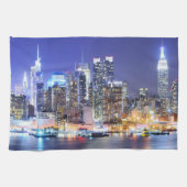 Manhattan und Hudson Geschirrtuch (Horizontal)