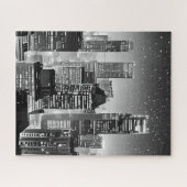 Manhattan Unter den Sternen in Schwarz und Weiß Puzzle (Horizontal)