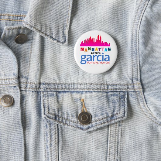 Manhattan unterstützt Kathryn Garcia für NYC Mayor Button (Beispiel)