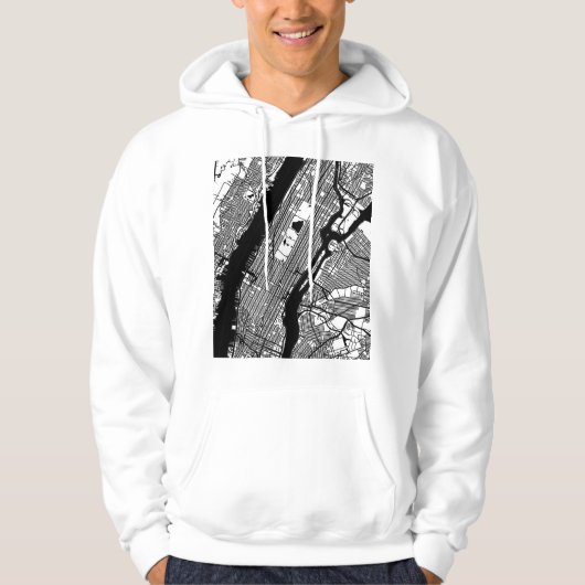Manhattan USA City Map Hoodie (Vorderseite)