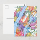 Manhattan USA City Map Postkarte (Vorne/Hinten)