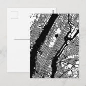 Manhattan USA Stadtplan Postkarte (Vorne/Hinten)