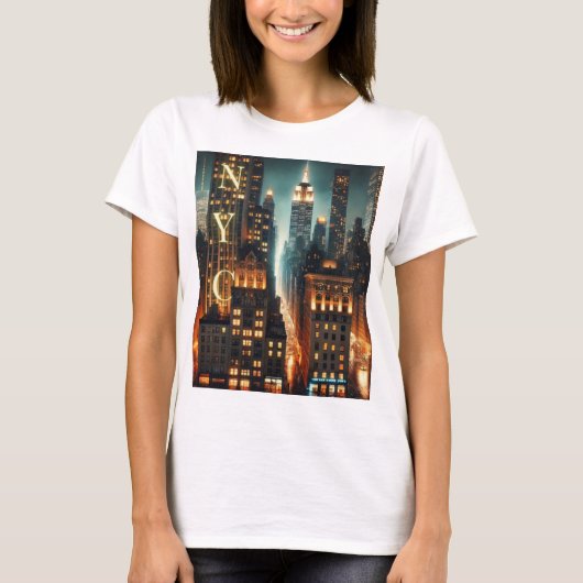 Manhattan Vibes T - Shirt - Bold New York City Str (Vorderseite)