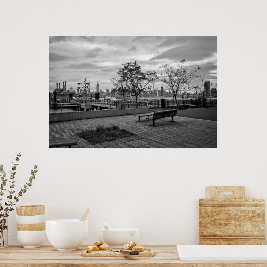 Manhattan View von Brooklyn Williamsburg Poster (Küche)