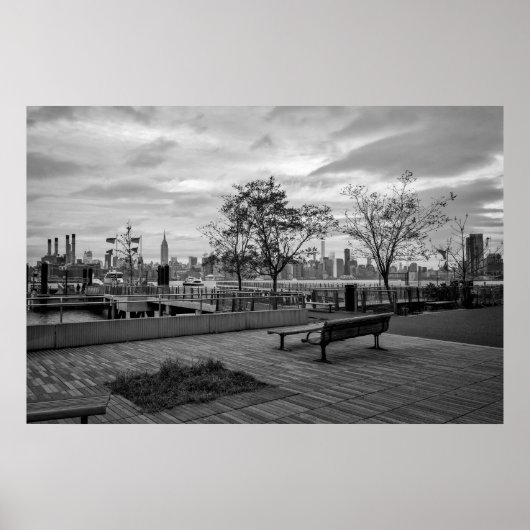 Manhattan View von Brooklyn Williamsburg Poster (Vorne)