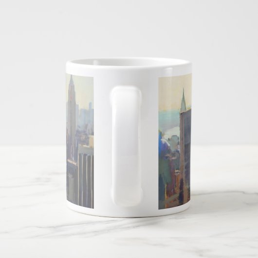 Manhattan vom Rockefeller-Gebäude 2012 Jumbo-Tasse (Rückseite)