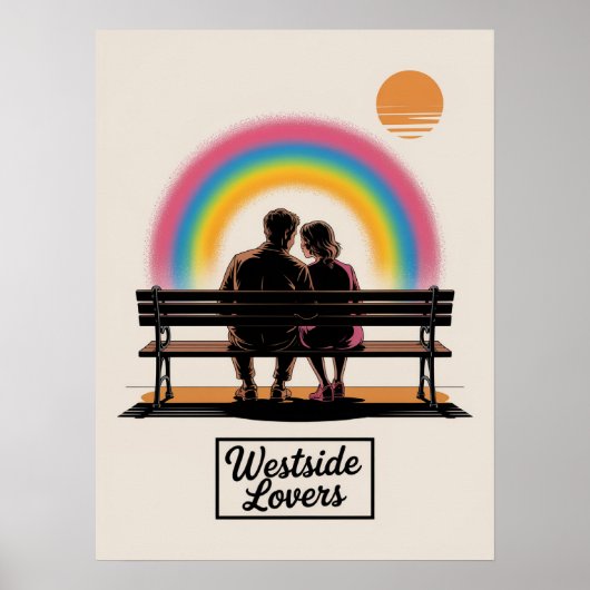 Manhattan West Side Verliebte Riverside Park Sonne Poster (Vorne)