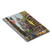 Manhattan Winter New York Weihnachts-Illustration Notizblock (Rechte Seite)