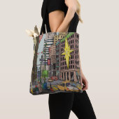 Manhattan Winter New York Weihnachts-Illustration Tasche (Von Nahem)