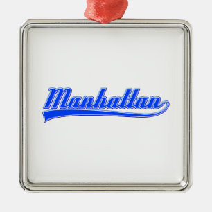 Manhattan With Swash Ornament Aus Metall