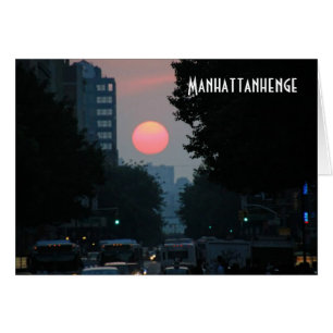 Manhattanhenge: Einstellung der pinkish orange