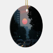 Manhattanhenge: Einstellung der pinkish orange Keramikornament (Rechts)