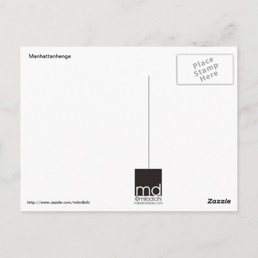 Manhattanhenge Postkarte (Rückseite)