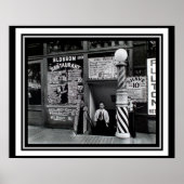 Manhatten Barber Shop Restaurant Poster 16 x 20 (Vorne)