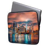 Manhatten Cityscape Laptopschutzhülle (Vorderseite Links)