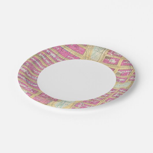 Manhatten, New York 12 Pappteller (Schrägansicht)