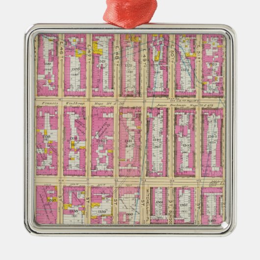 Manhatten, New York 12 Silbernes Ornament (Vorne)