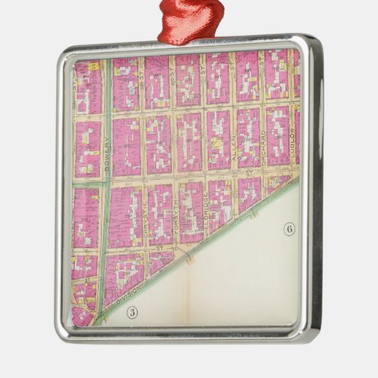 Manhatten, New York 20 Silbernes Ornament (Links)