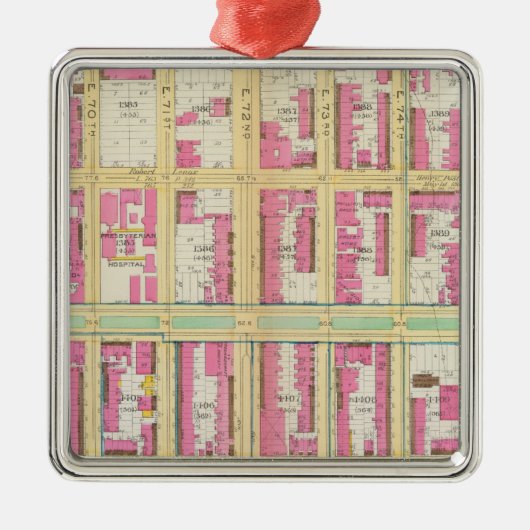 Manhatten, New York 3 Ornament Aus Metall (Vorne)