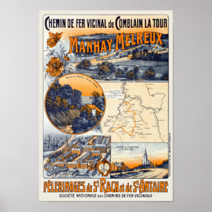 Manhay Melreux Belgium Vintage Poster der 20er Jah