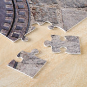 Manhole-Abdeckung und Kopfsteinpflasterstraße Puzzle (Seite)