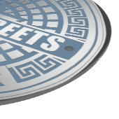 Manhole Cover Brooklyn Blue Schneidebrett (Ecke)