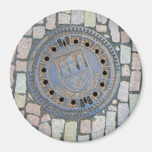 Manhole Cover, Prager Burg, Tschechische Republik Magnet