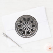 Manhole Cover Runder Aufkleber (Umschlag)