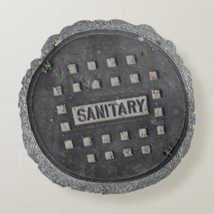 Manhole Cover Rundpilz Rundes Kissen