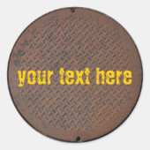 Manhole Cover Serie Runder Aufkleber (Vorderseite)