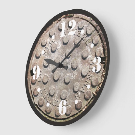 Manhole Cover Wall Uhr (Winkel)