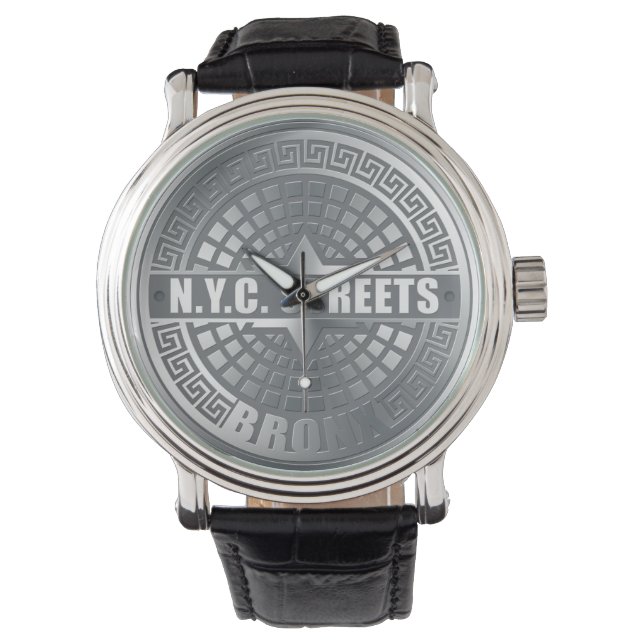 Manhole Covers Bronx Armbanduhr (Vorderseite)